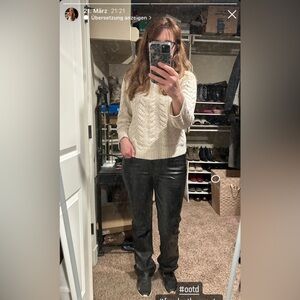 Mid arise Vegan Leather Baby boot Pants from Gap